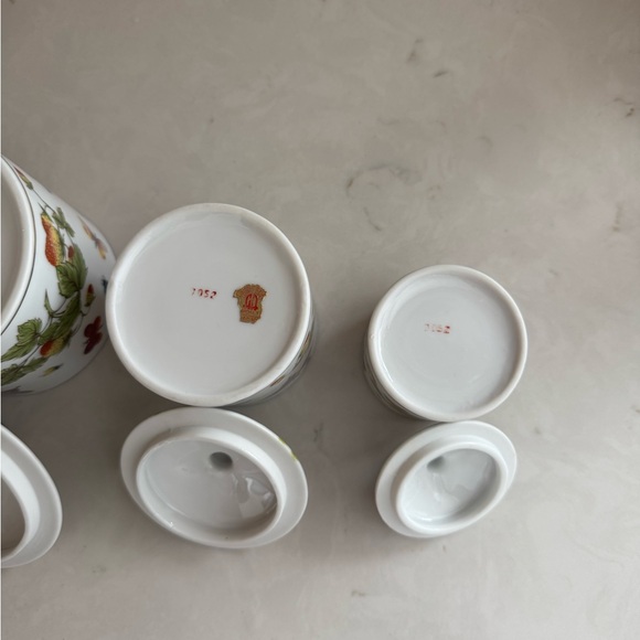 Lenwile Ardalt Full Set Of 4 Canisters Jars Japan 7052 Butterflies - Picture 7 of 13